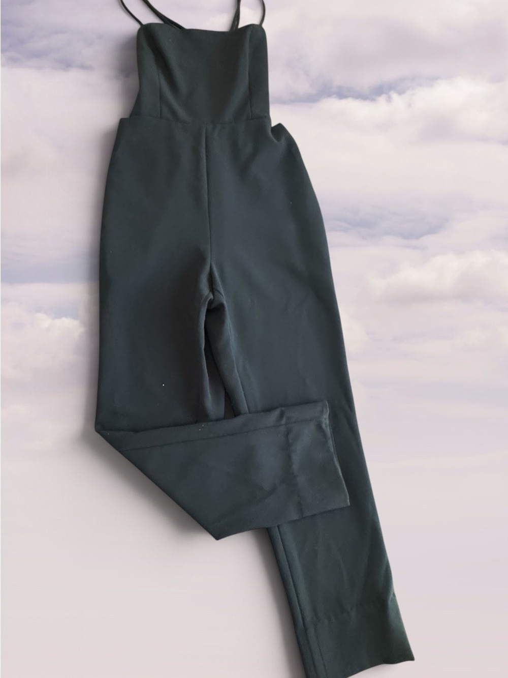 BCBGMaxAzria Black Slim-Strap Jumpsuit